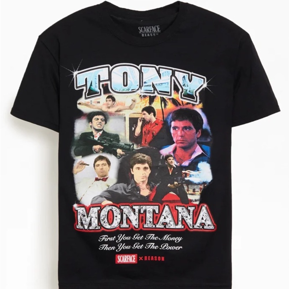 💫NWT - Scarface x Reason Tony Montana Short Sleeve T-Shirt Size Small